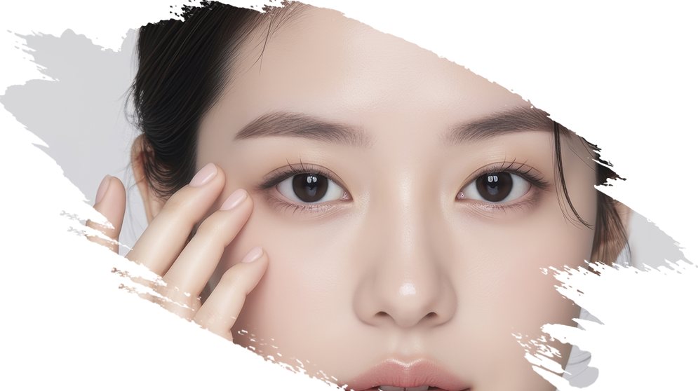 눈가에 손을 댄 모델(컬러)